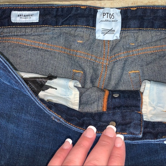 COPY - PT05 Dark Wash Button Front Denim Jeans size 32 x 28 - Picture 6 of 10